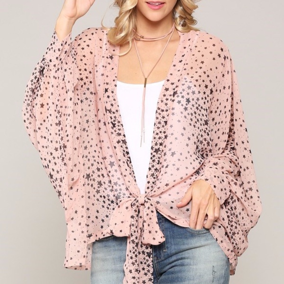 Last 1‼️ Star Print Kimono - Picture 6 of 7